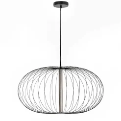 Wohnen Lampen & Leuchten*Stahl Draht Hängeleuchte in Schwarz - Eradesca