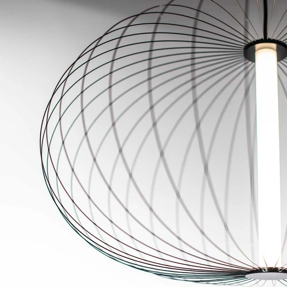 Wohnen Lampen & Leuchten*Stahl Draht Hängeleuchte in Schwarz - Eradesca