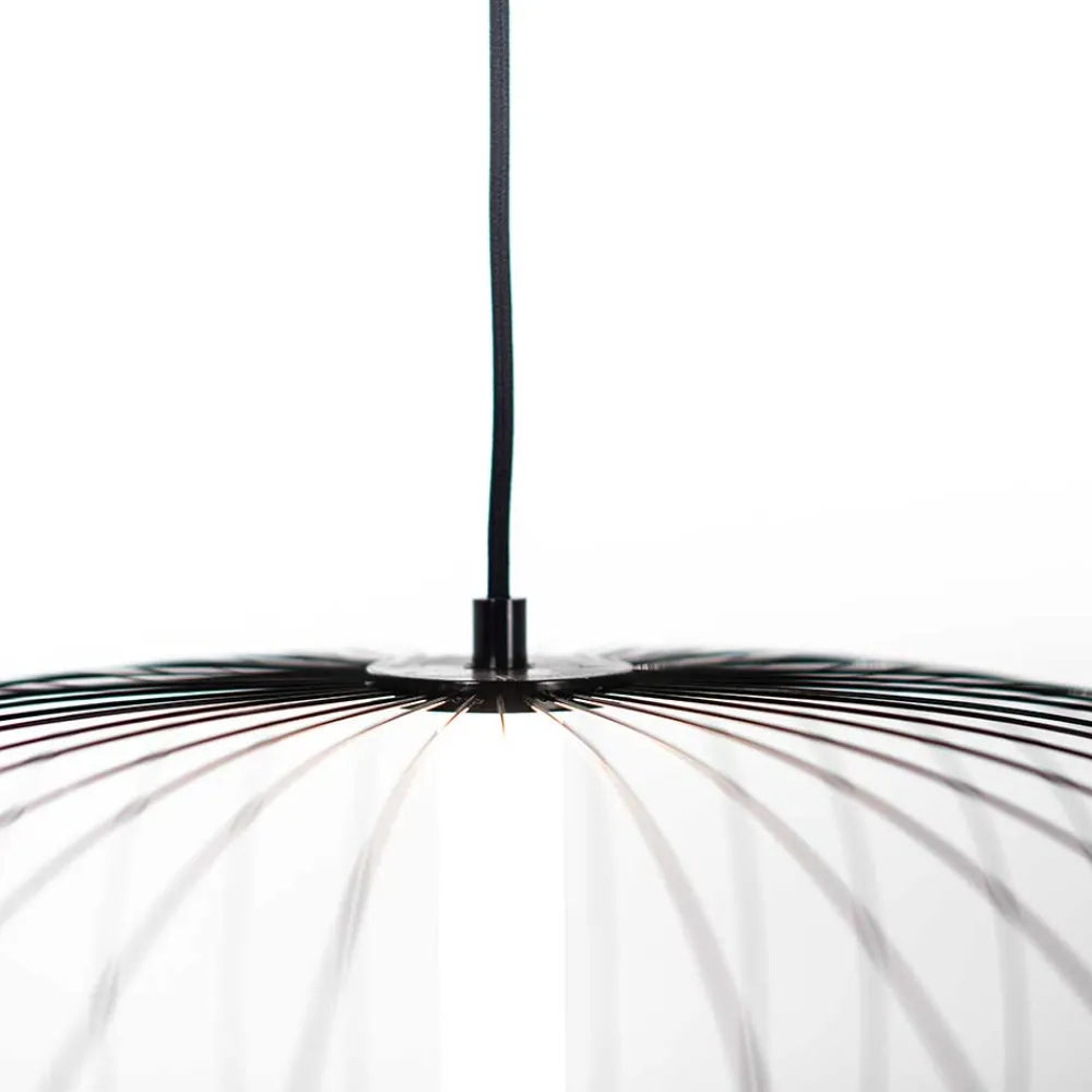 Wohnen Lampen & Leuchten*Stahl Draht Hängeleuchte in Schwarz - Eradesca