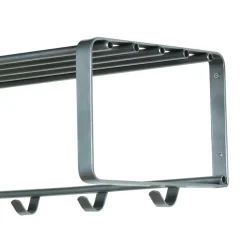 Wohnen Stahl Garderoben Set in Nickelfarben - Mazurra (zweiteilig)