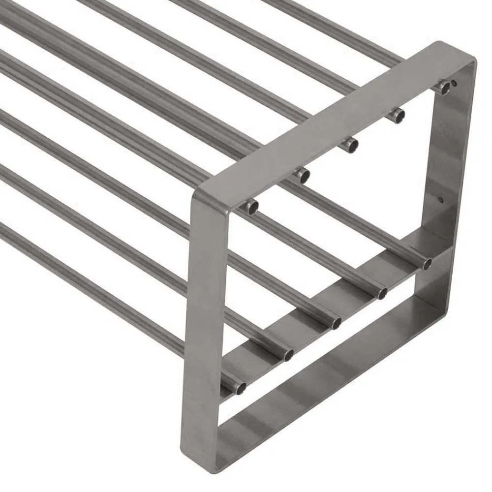 Wohnen Stahl Garderoben Set in Nickelfarben - Mazurra (zweiteilig)