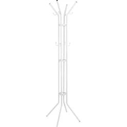 Wohnen Kleiderständer|Bürogarderoben*Stahl Garderobenständer in Weiß - Enzigo