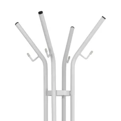 Wohnen Kleiderständer|Bürogarderoben*Stahl Garderobenständer in Weiß - Enzigo