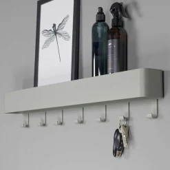 Wohnen Garderoben|Garderoben*Stahl Hängegarderobe in Graugrün - Ruamantico