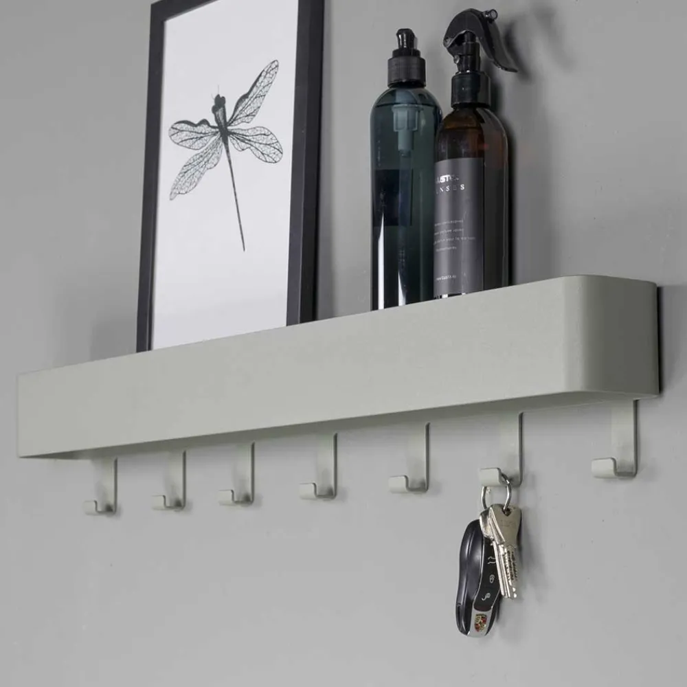 Wohnen Garderoben|Garderoben*Stahl Hängegarderobe in Graugrün - Ruamantico