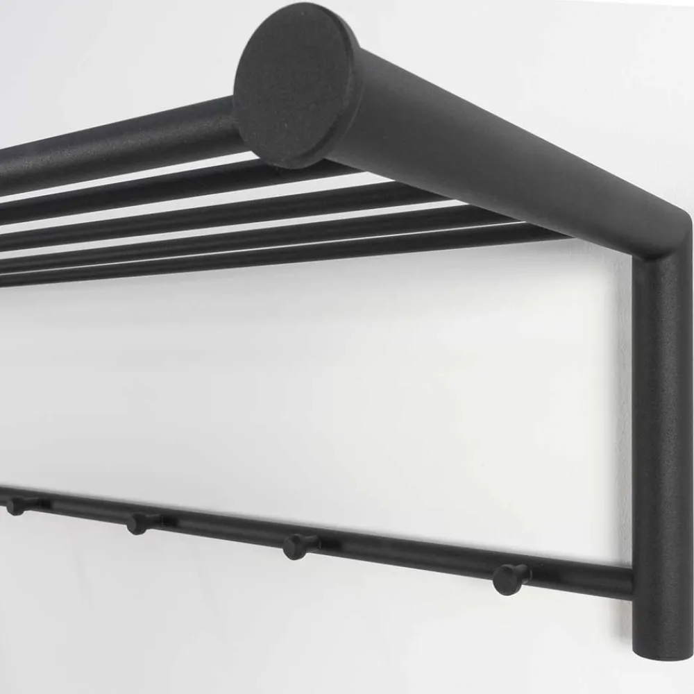 Wohnen Stahl Hängegarderobe in Schwarz - Sortho