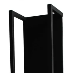 Wohnen Stahl Kaminholz Regal in Schwarz - Malivio