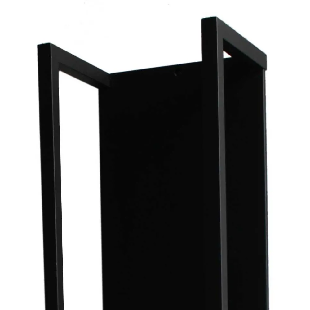 Wohnen Stahl Kaminholz Regal in Schwarz - Malivio