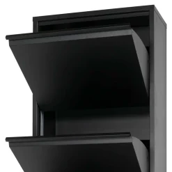 Wohnen Stahl Schuhkipper in Schwarz - Drahina