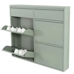 Wohnen Stahl Schuhschrank in Graugrün - Ciudad