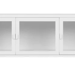 Wohnen Tv & Hifi-Möbel|Tv & Hifi-Möbel*Stahl TV Lowboard mit drei Glastüren - Sancrez