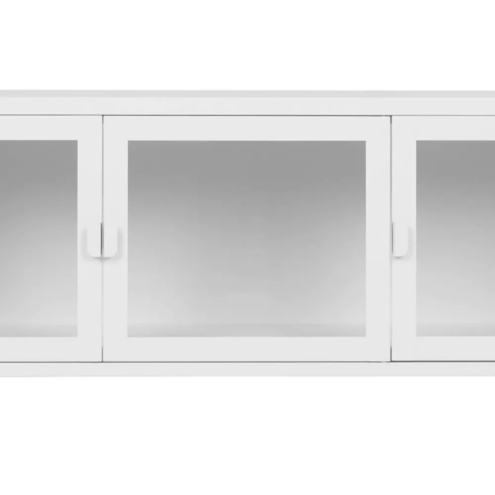 Wohnen Tv & Hifi-Möbel|Tv & Hifi-Möbel*Stahl TV Lowboard mit drei Glastüren - Sancrez