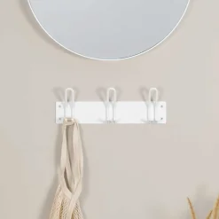 Wohnen Garderoben|Garderoben*Stahl Wandgarderobe in Weiß - Thilado