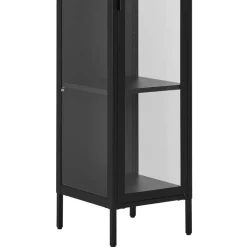 Wohnen Stahl-Vitrine in Schwarz - Rodicca