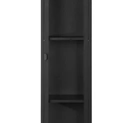 Wohnen Stahl-Vitrine in Schwarz - Rodicca