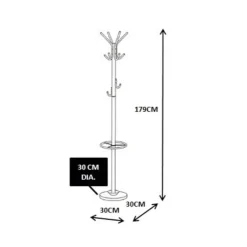 Wohnen Standgarderobe in Weiß Metall - Maxima