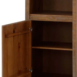 Wohnen Standregal aus Kiefer Massivholz Dunkel - Lavagna