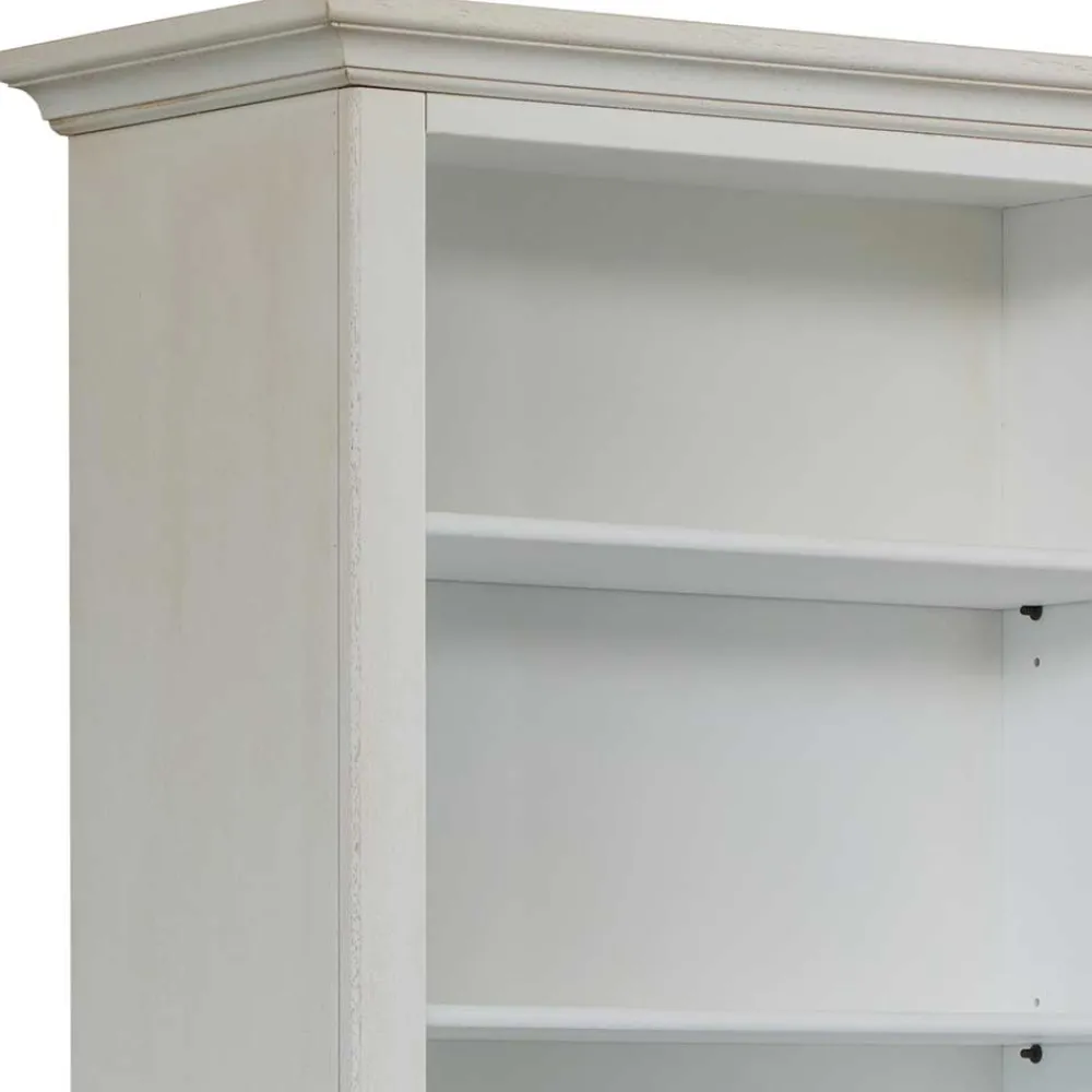 Wohnen Vitrinen|Wohnzimmer-Vitrinen*Standregal mit fünf Fächern in Antikweiß - Annot