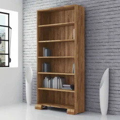 Wohnen Standregal Vaskov aus Wildeiche Massivholz