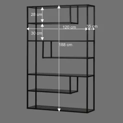 Wohnen Standregal Volbra in Schwarz