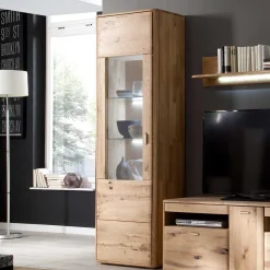 Wohnen Esszimmer-Vitrinen|Vitrinen*Standvitrine aus Balkeneiche - Destal