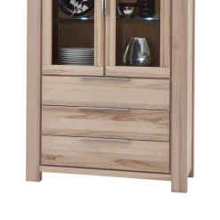 Wohnen Standvitrine Thivios aus Wildeiche Massivholz