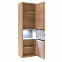 Wohnen Naturholzmöbel|Esszimmer-Vitrinen*Standvitrine Vernella aus Eiche hell geölt