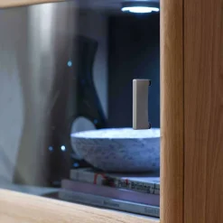 Wohnen Naturholzmöbel|Esszimmer-Vitrinen*Standvitrine Vernella aus Eiche hell geölt