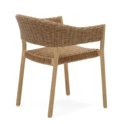 Wohnen Stapelbare Armlehnstühle aus Eukalyptusholz - Finola (4er Set)