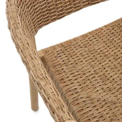 Wohnen Stapelbare Armlehnstühle aus Eukalyptusholz - Finola (4er Set)