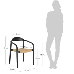 Wohnen Stapelbarer Armlehnenstuhl im Skandi Design - Giulietta (4er Set)