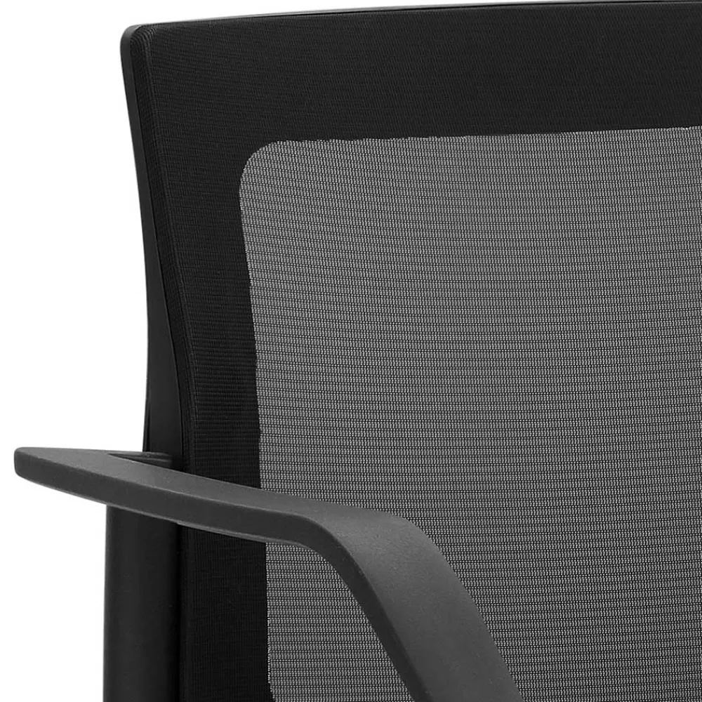 Wohnen Bürostühle*Stapelbarer Armlehnenstuhl in Schwarz & Dunkelblau - Calicantas