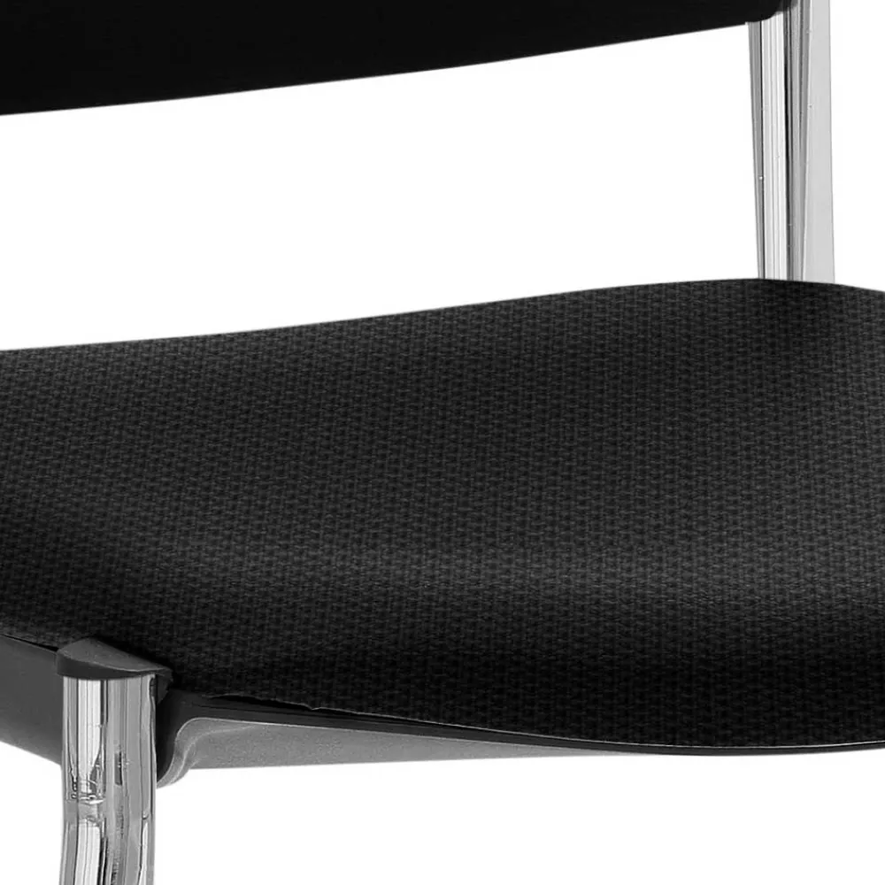 Wohnen Esszimmerstühle|Bürostühle*Stapelbarer Freischwinger Stuhl in Schwarz - Campane