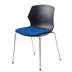 Wohnen Stapelbarer Stuhl in Anthrazit & Blau - Ernestan