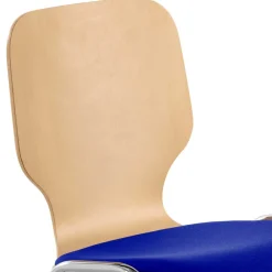 Wohnen Stapelbarer Stuhl in Buche & Blau - Subra