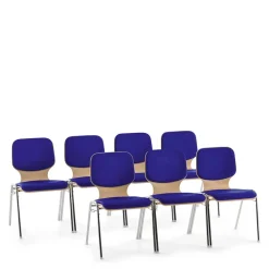 Wohnen Graue Möbel|Küchenstühle*Stapelstuhl in Blau & Buche - Caritera