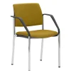 Wohnen Stapelstuhl mit Armlehnen in Gelb Stoff - Eckomy