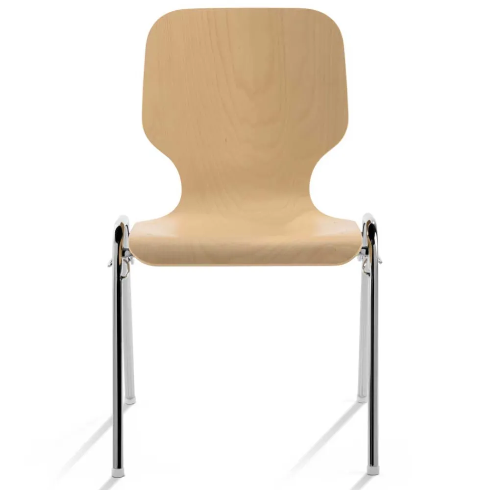 Wohnen Küchenstühle|Esszimmerstühle*Stapelstuhl mit Schalensitz in Buche - Berit