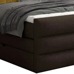 Wohnen Stauraum Boxspringbett in Braun Stoff - Birt