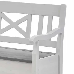 Wohnen Küchenbänke|Esszimmerbänke*Stauraum Eckbank Yoan in Weiß mit Grau