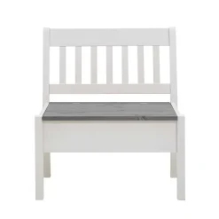 Wohnen Küchenbänke|Esszimmerbänke*Stauraum Holzbank in Weiß & Grau - Ovidos