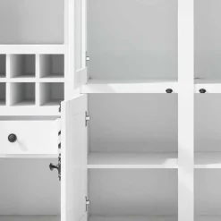 Wohnen Designermöbel|Wohnzimmerschränke*Stauraum Landhaus Vitrinenschrank in Weiß - Chelles