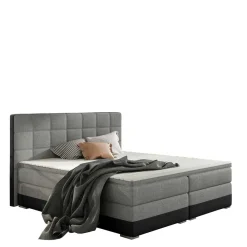 Wohnen Stauraum Polsterbett in Grau und Schwarz - Surius