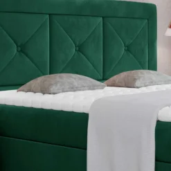 Wohnen Jugendbetten*Stauraum Samtbett in Dunkelgrün - Winaray