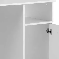 Wohnen Weiße Möbel|Jugendzimmertische*Stauraum Schreibtisch mit Bildschirmaufsatz - Fegura