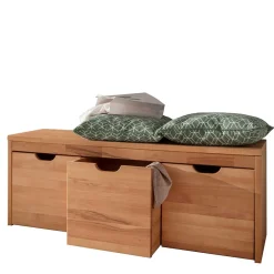 Wohnen Sitzbank|Küchenbänke*Stauraumbank mit 3 Kisten aus Buche - Shimousa