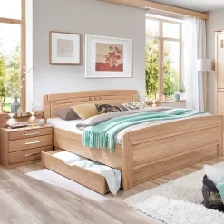 Wohnen Stauraumbett Anlage aus Eiche - Sendician (dreiteilig)