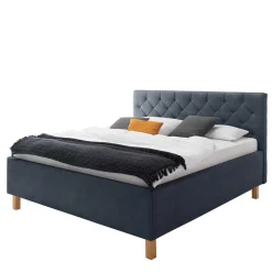 Wohnen Jugendbetten*Stauraumbett in Blaugrau & Eiche - Tagma