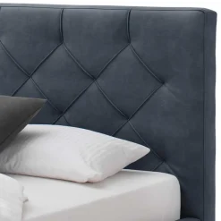 Wohnen Jugendbetten*Stauraumbett in Blaugrau & Eiche - Tagma