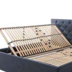 Wohnen Jugendbetten*Stauraumbett in Blaugrau & Eiche - Tagma